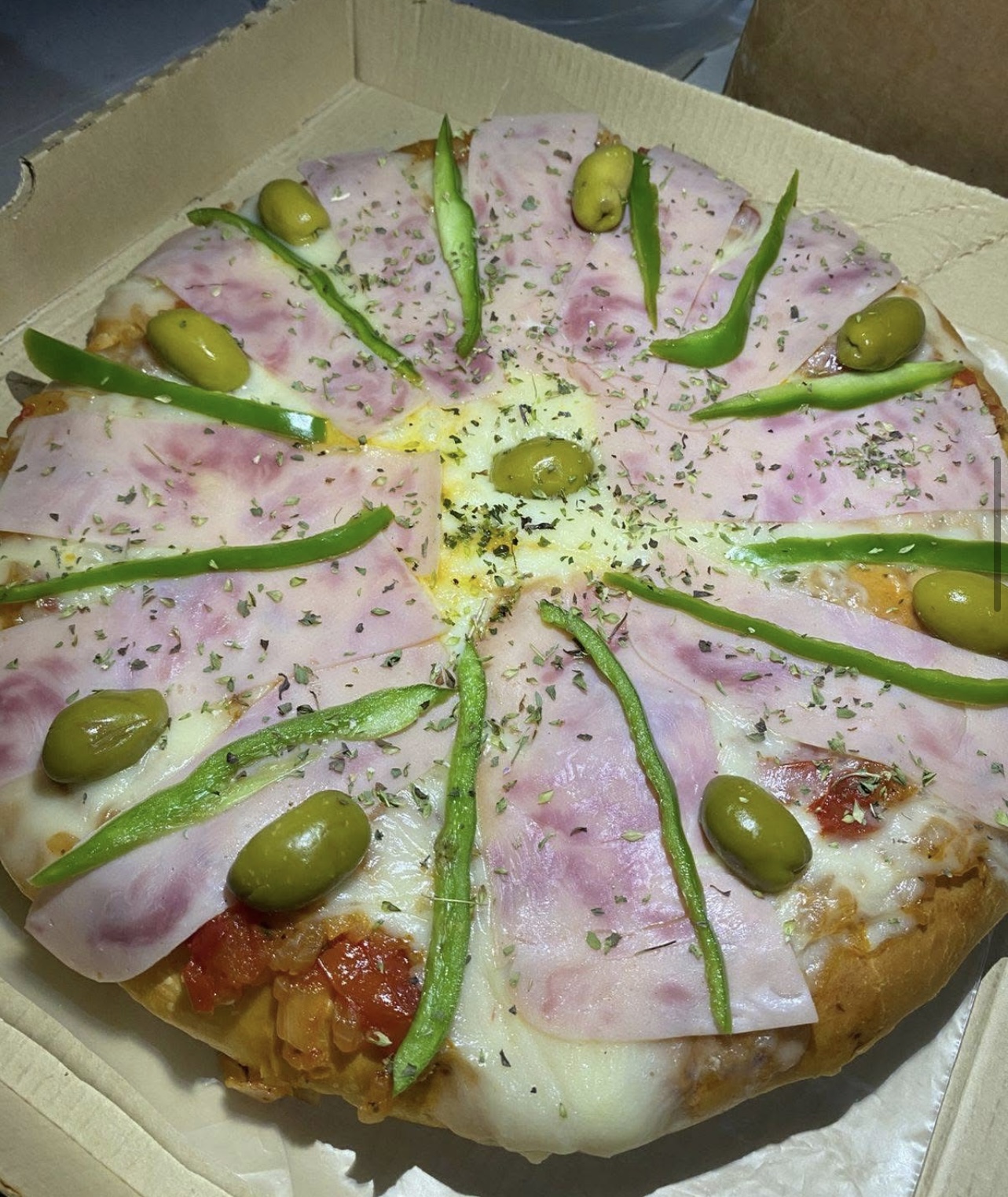 Pizza Jamón y morron